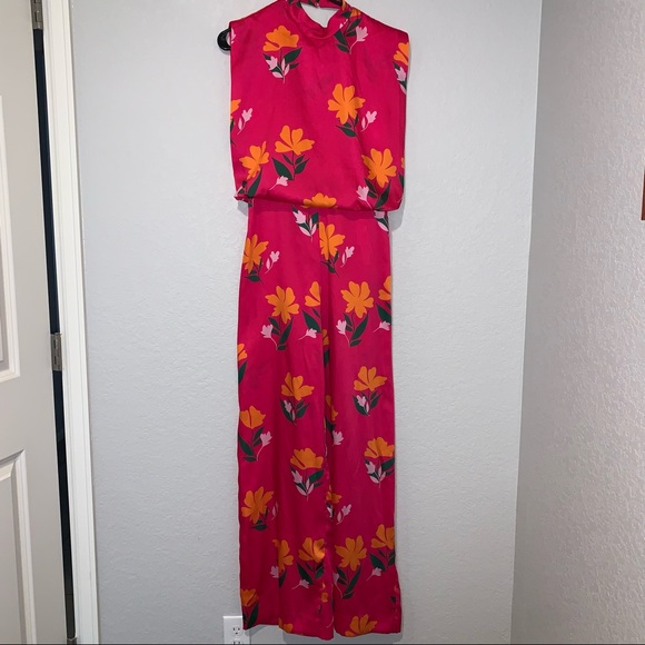 ZARA NWT NEW LONG PRINT JUMPSUIT EXTRA SMALL XS MEDIUM BLOGGER’S FAV 7824/017 - Picture 4 of 11